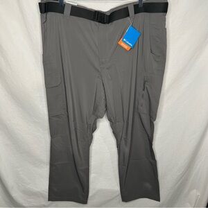 NWT Columbia Silver Ridge Utility Pants Men's 46x30 Gray Belted Outdoor Hiking